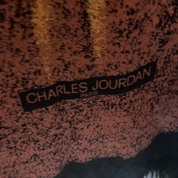 GORGEOUS Multicolor Vintage Silk Scarf by French Designer CHARLES JOURDAN - Picture 4 of 4